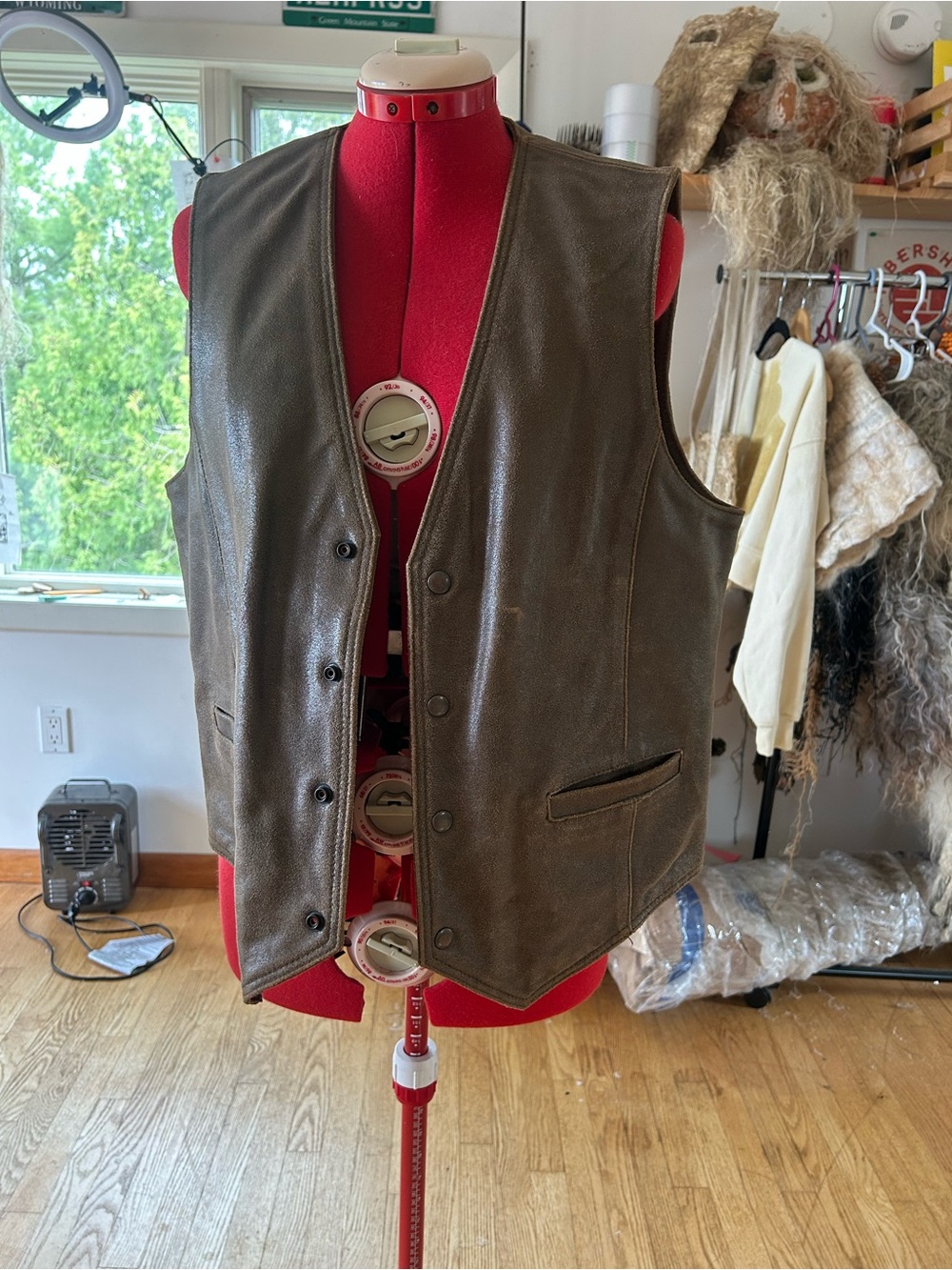 Men's Genuine Brown Leather Vest